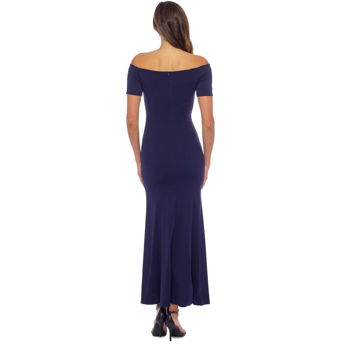 Formal Off Shoulder Scuba Crepe Dress