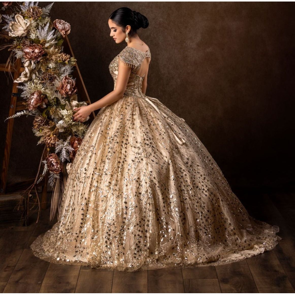 Long Quinceanera Ball Gown