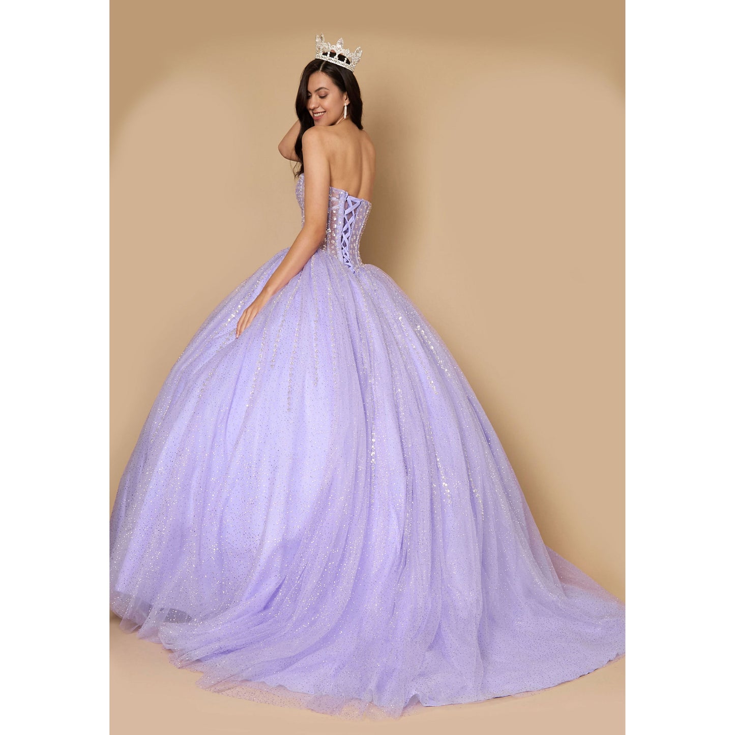 Lilac Quinceanera Corset Dress