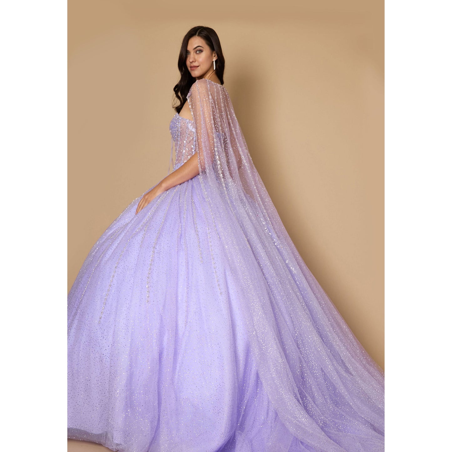Lilac Quinceanera Corset Dress