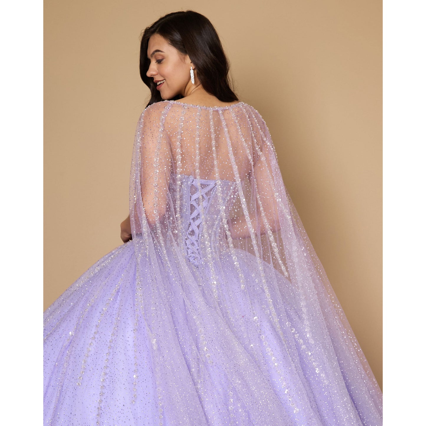 Lilac Quinceanera Corset Dress