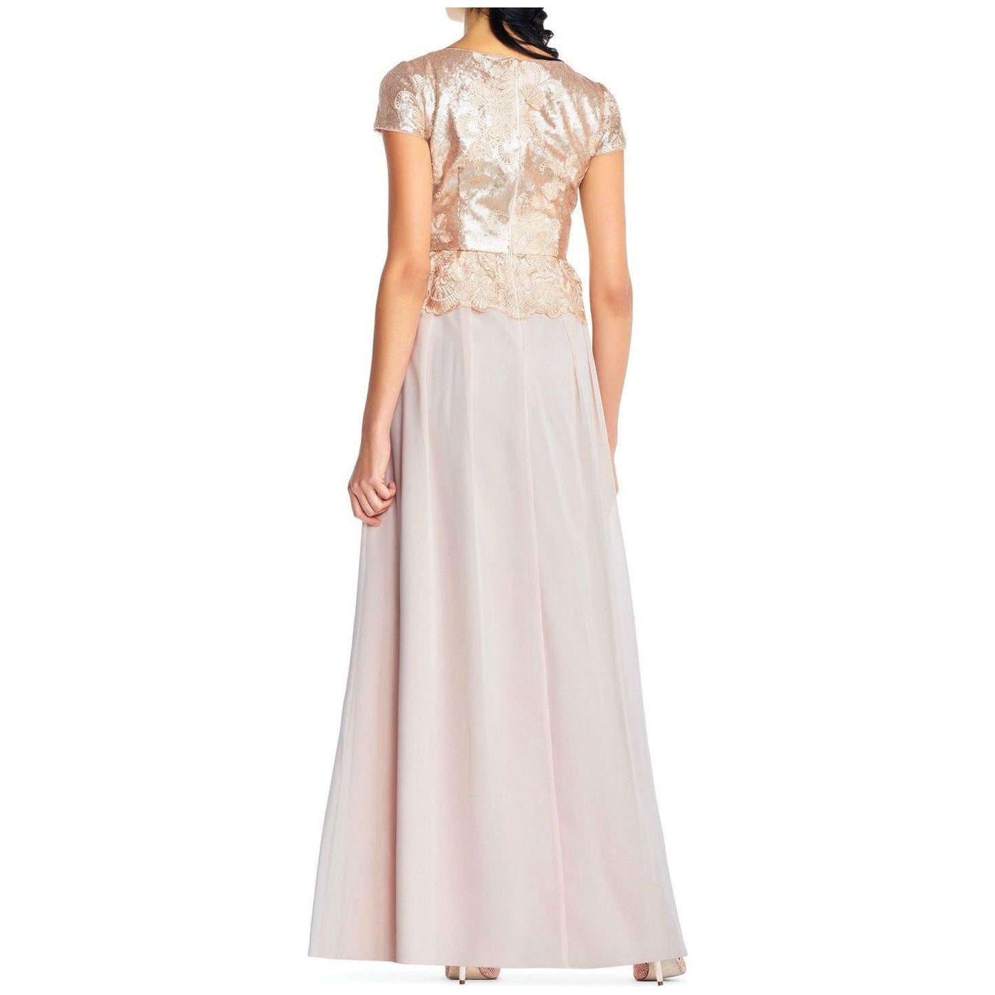 Adrianna Papell Blush Sequin Dress