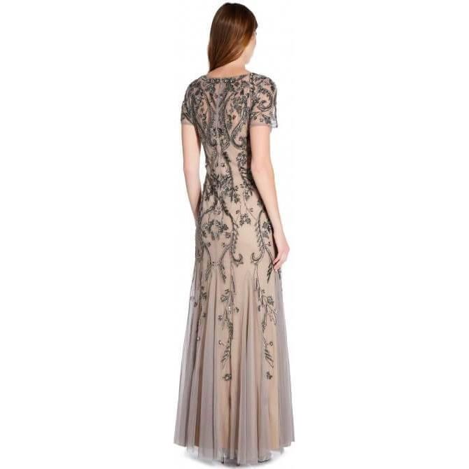 Formal Short Sleeve Evening Dress