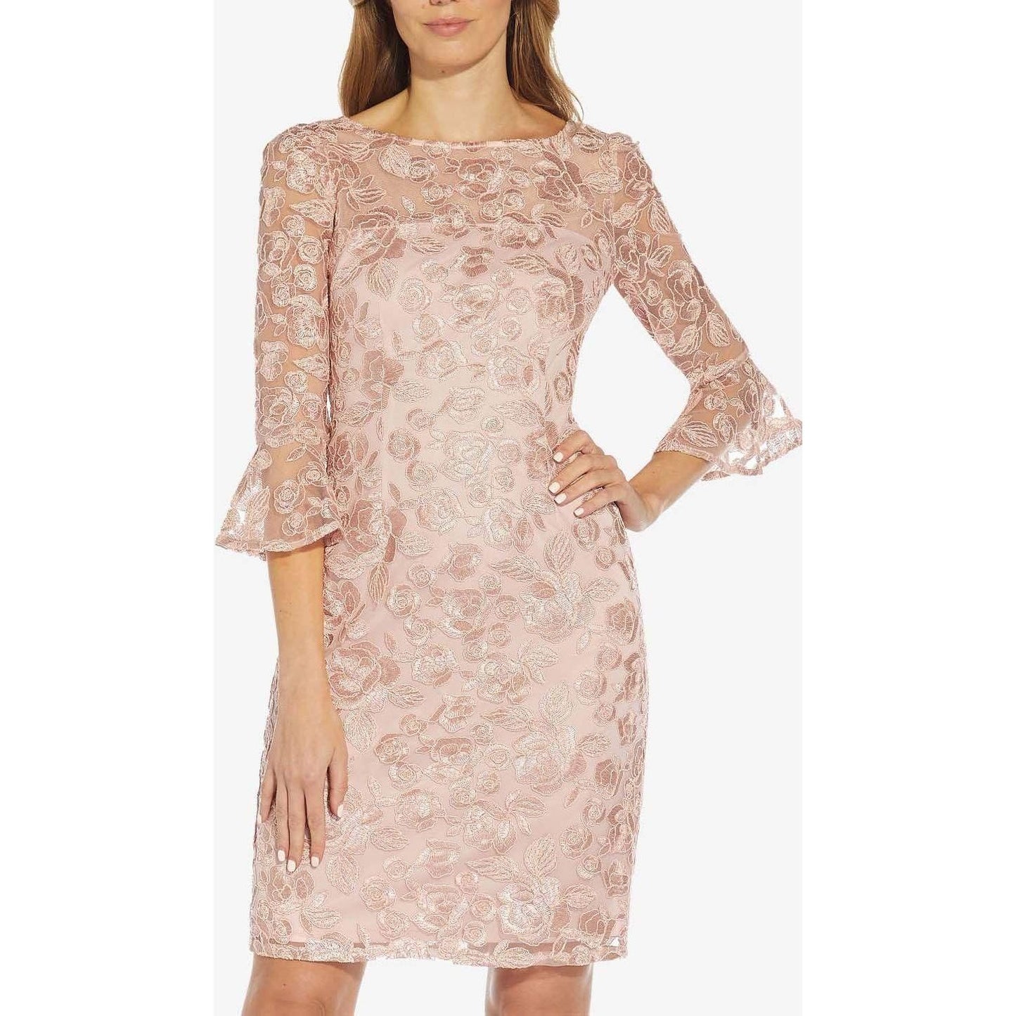 Adrianna Papell Embroidered Dress