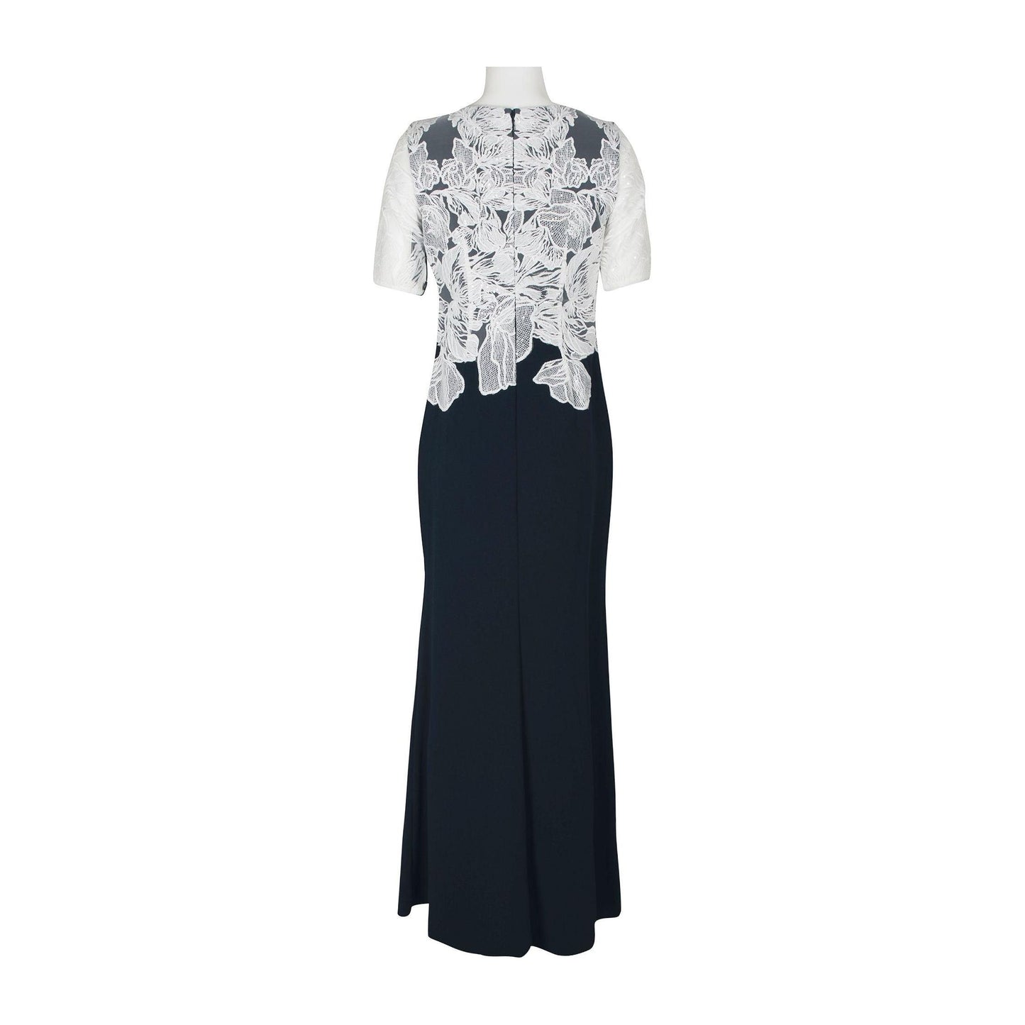 Adrianna Papell Embroidered Formal Crepe Dress