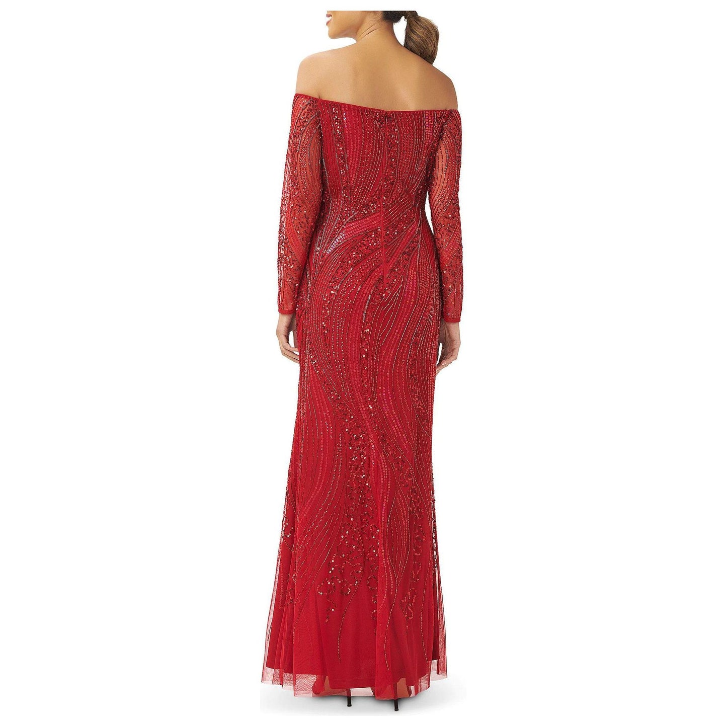 Adrianna Papell Beaded Long Dress