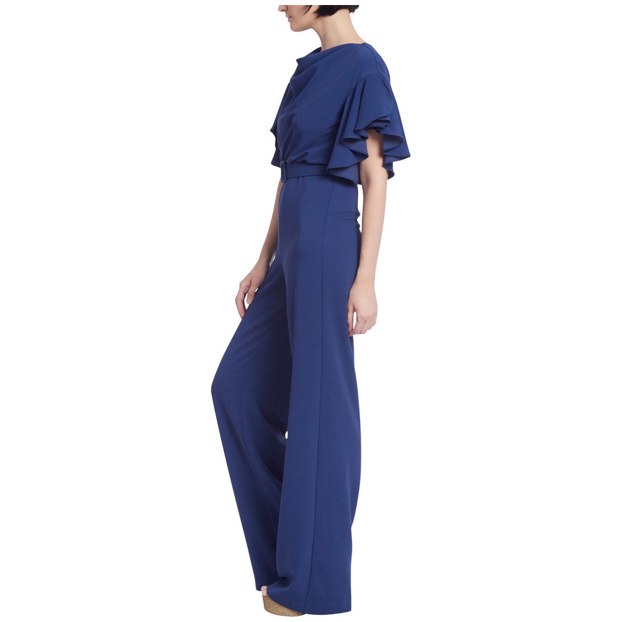 Badgley Mischka Long Formal Belted Jumpsuit