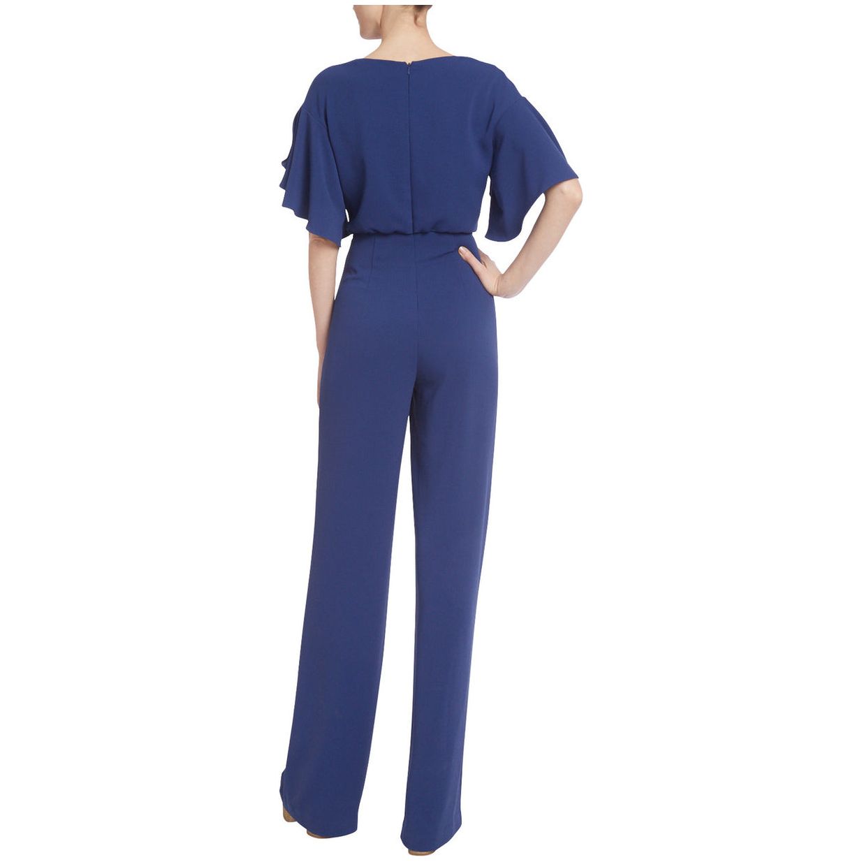 Badgley Mischka Long Formal Belted Jumpsuit