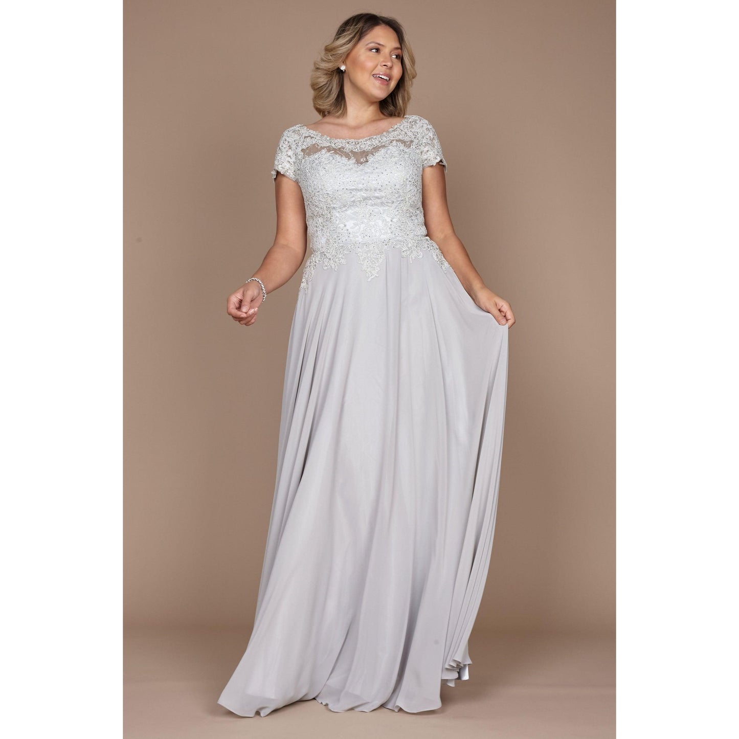 Silver Formal Evening Dress