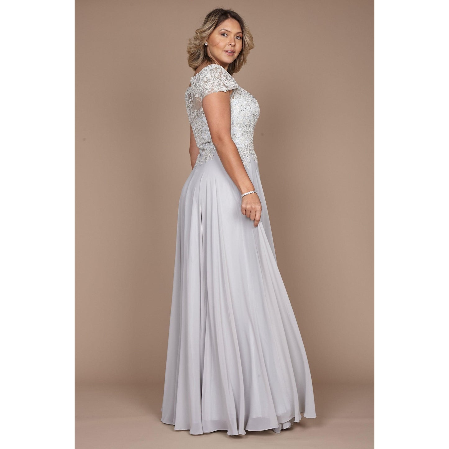 Silver Formal Evening Dress