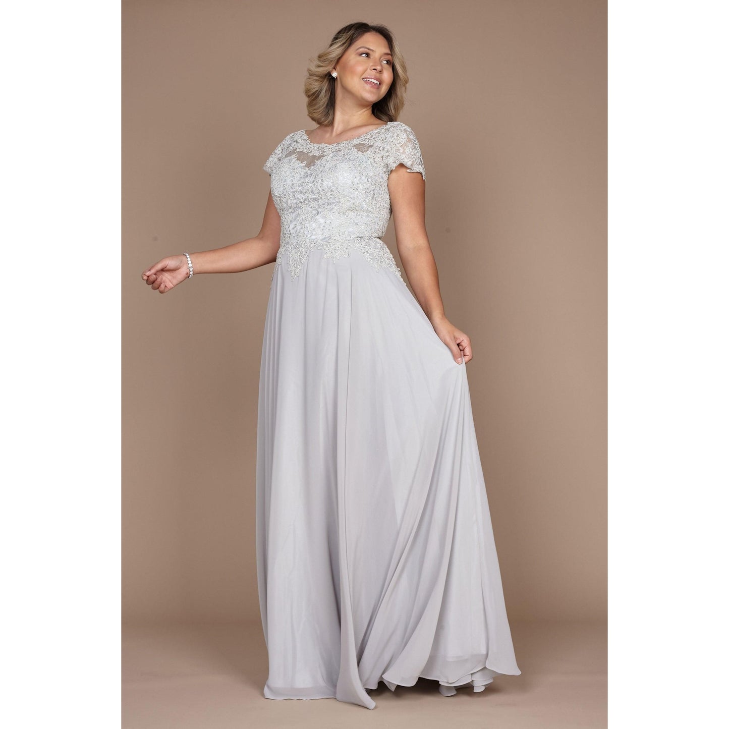 Silver Formal Evening Dress