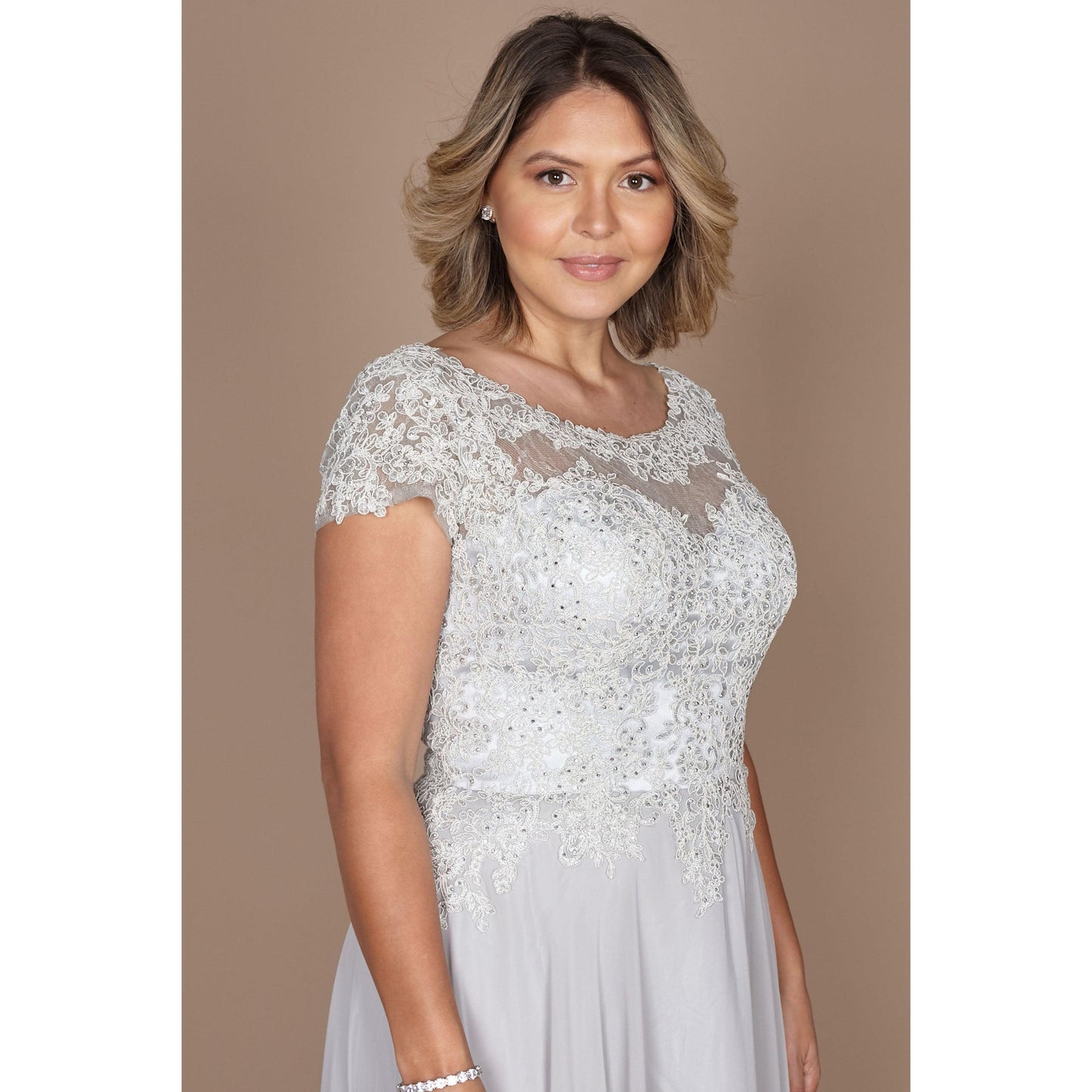 Silver Formal Evening Dress