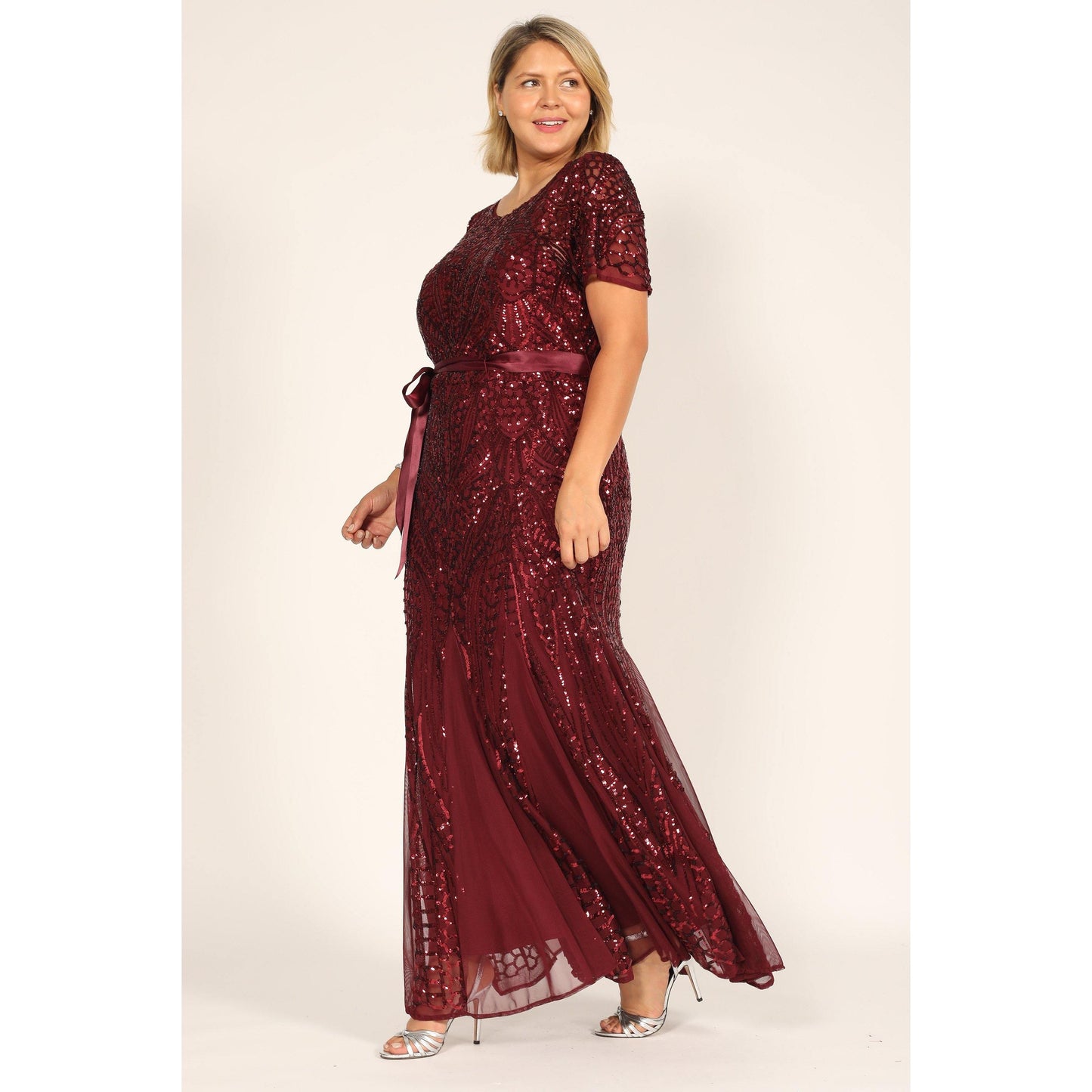 R&M Richards Long Plus Size Evening Dress 1875W
