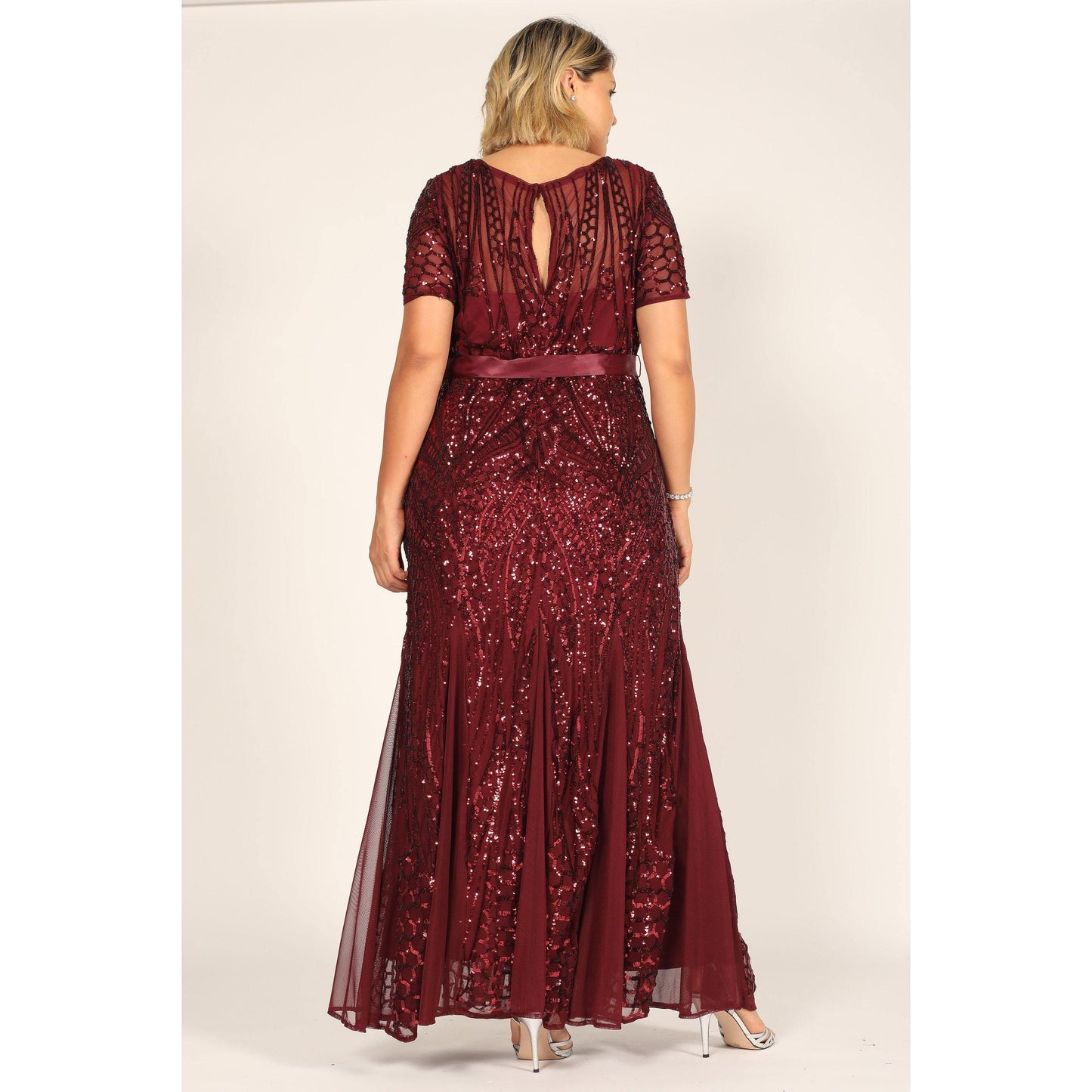R&M Richards Long Plus Size Evening Dress 1875W