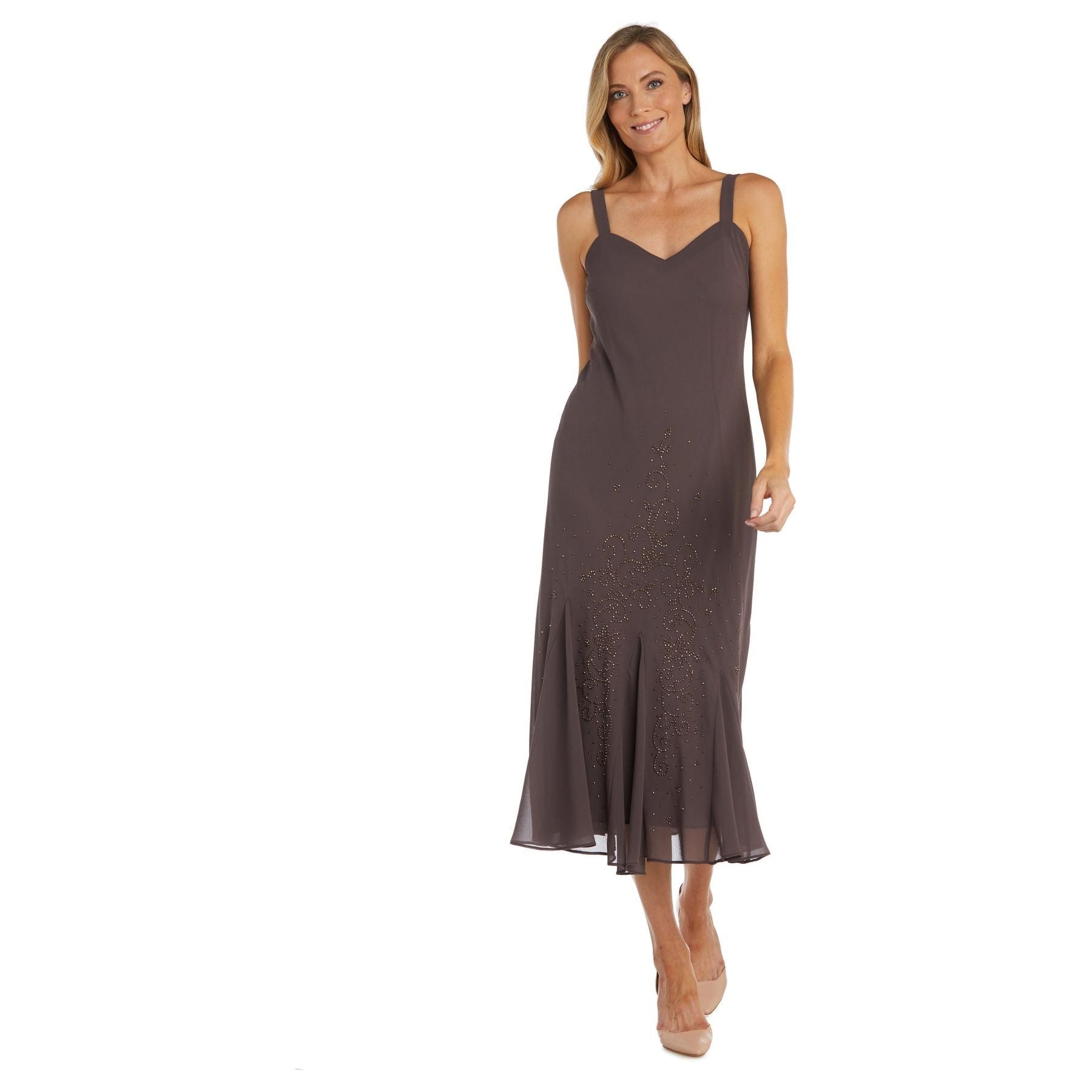 Elegant Plus Size Long Mother of Bride Dress - R&M Richards