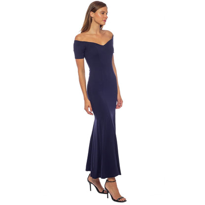 Formal Off Shoulder Scuba Crepe Dress