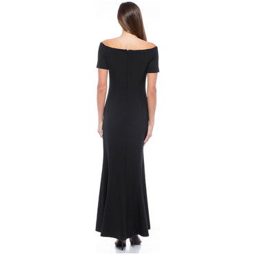 Formal Off Shoulder Scuba Crepe Dress