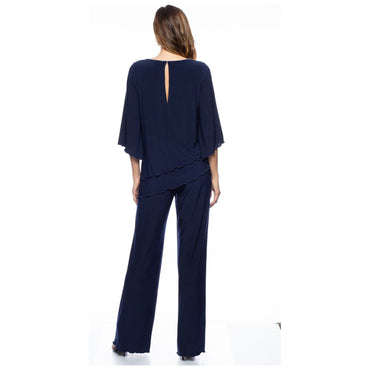 Navy Asymmetrical Hem Jumpsuit