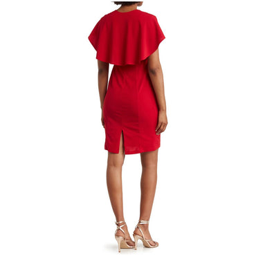 Marina Short Capelet Cocktail Dress