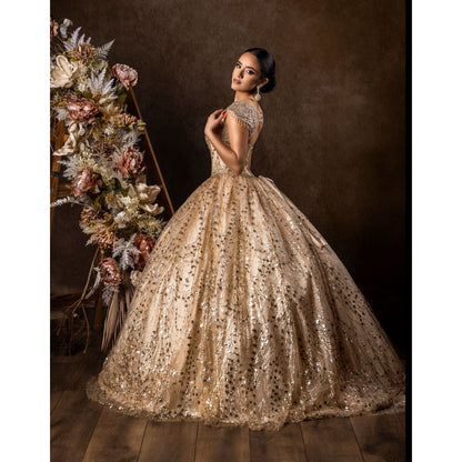 Long Quinceanera Ball Gown