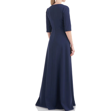 Long 3/4 Sleeve Formal Jumpsuit