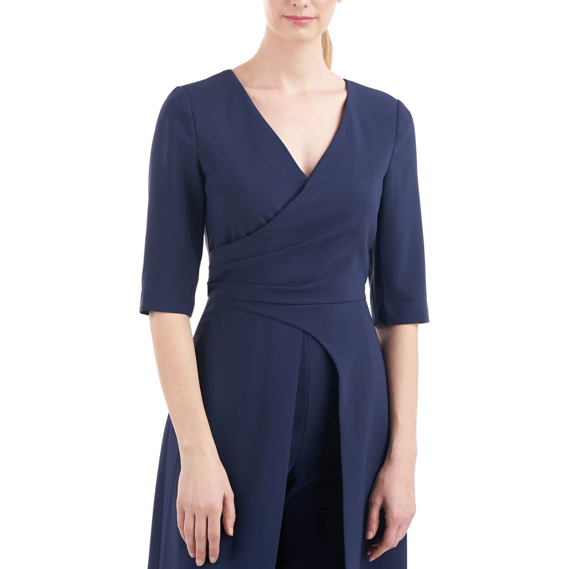 Long 3/4 Sleeve Formal Jumpsuit
