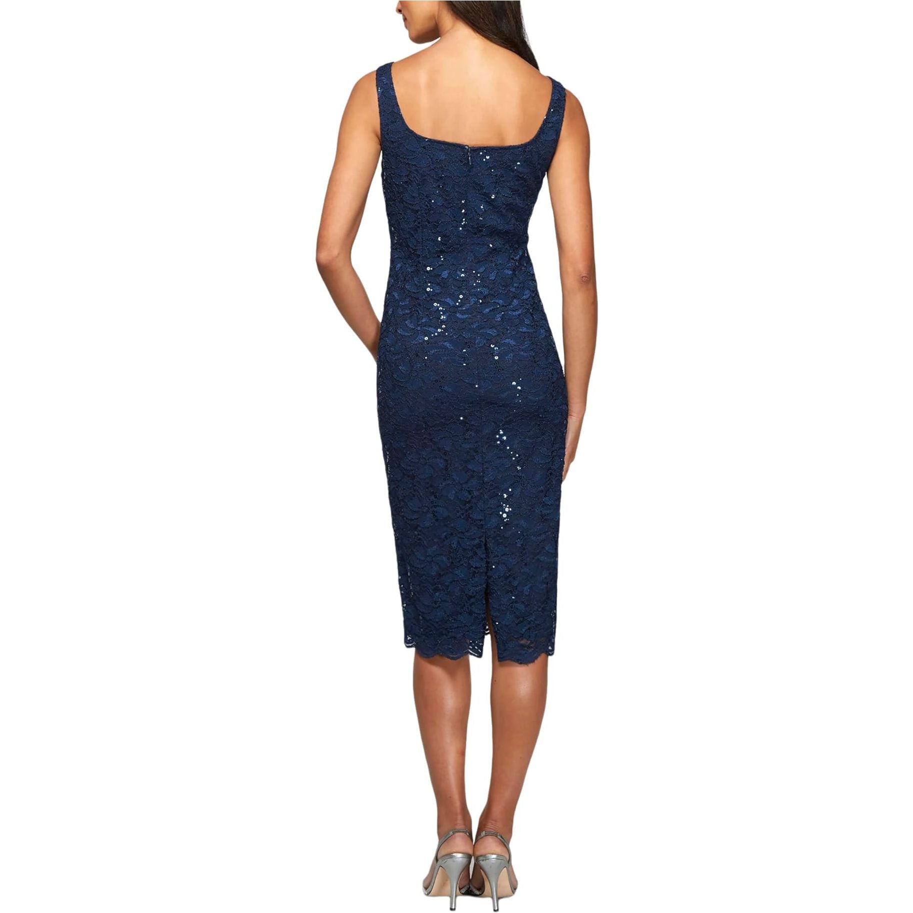Navy Formal Tea Length Dress