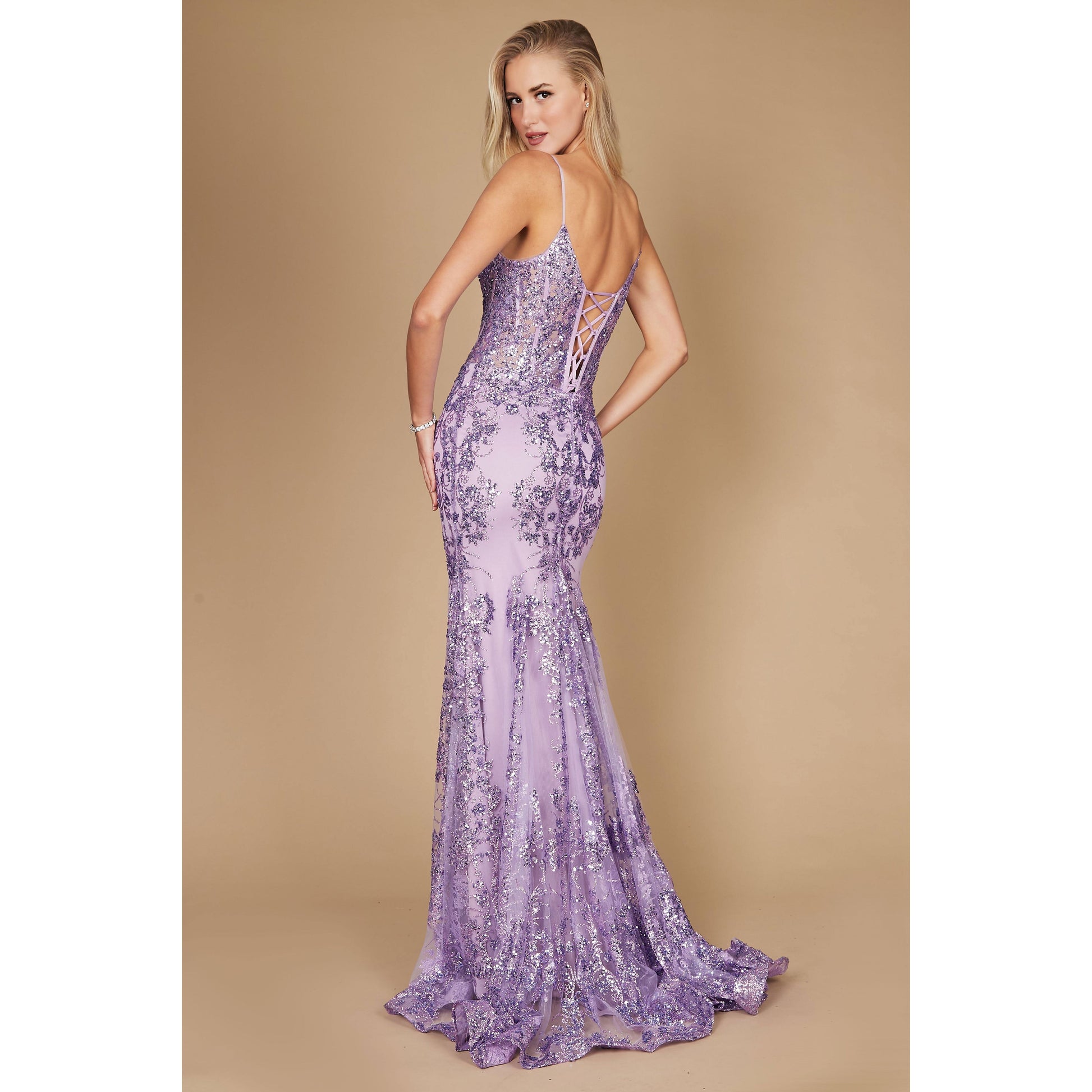 Fitted Corset Long Formal Prom Dress