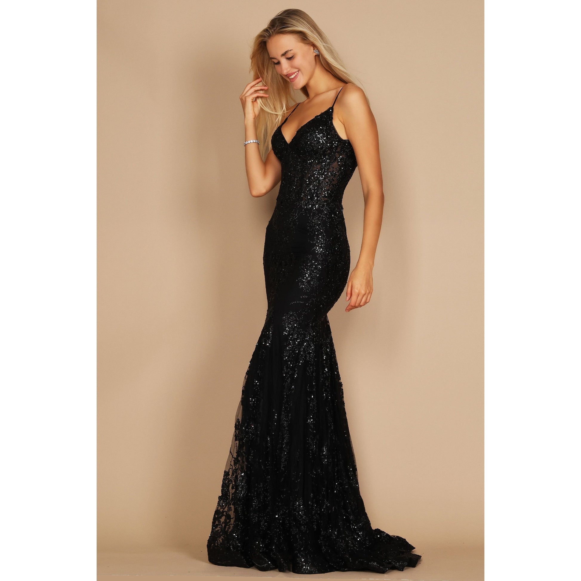 Fitted Corset Long Formal Prom Dress
