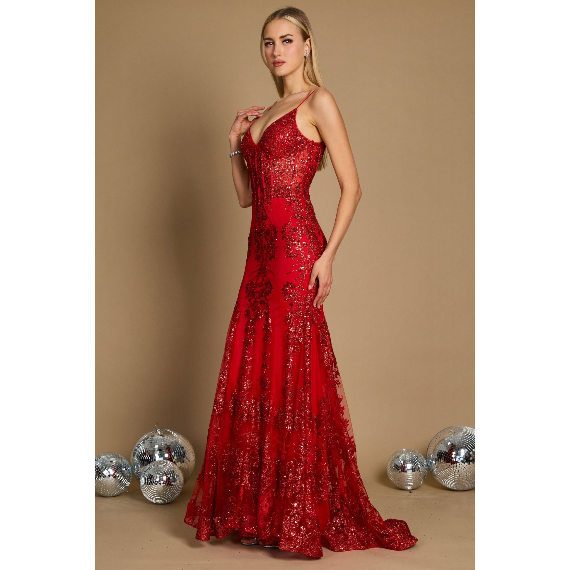 Fitted Corset Long Formal Prom Dress