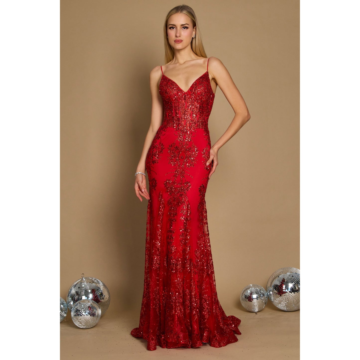 Fitted Corset Long Formal Prom Dress