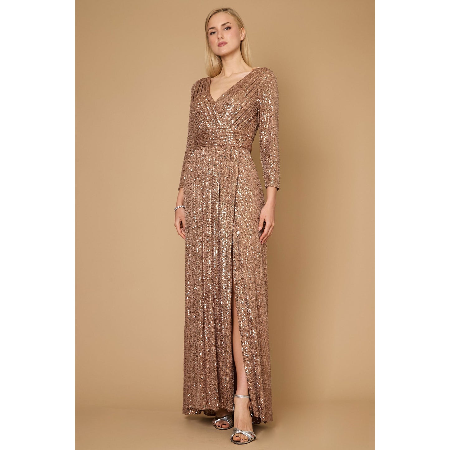Sequin Long Sleeve Dress