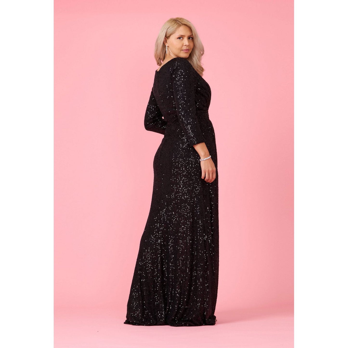 Sequin Long Sleeve Dress