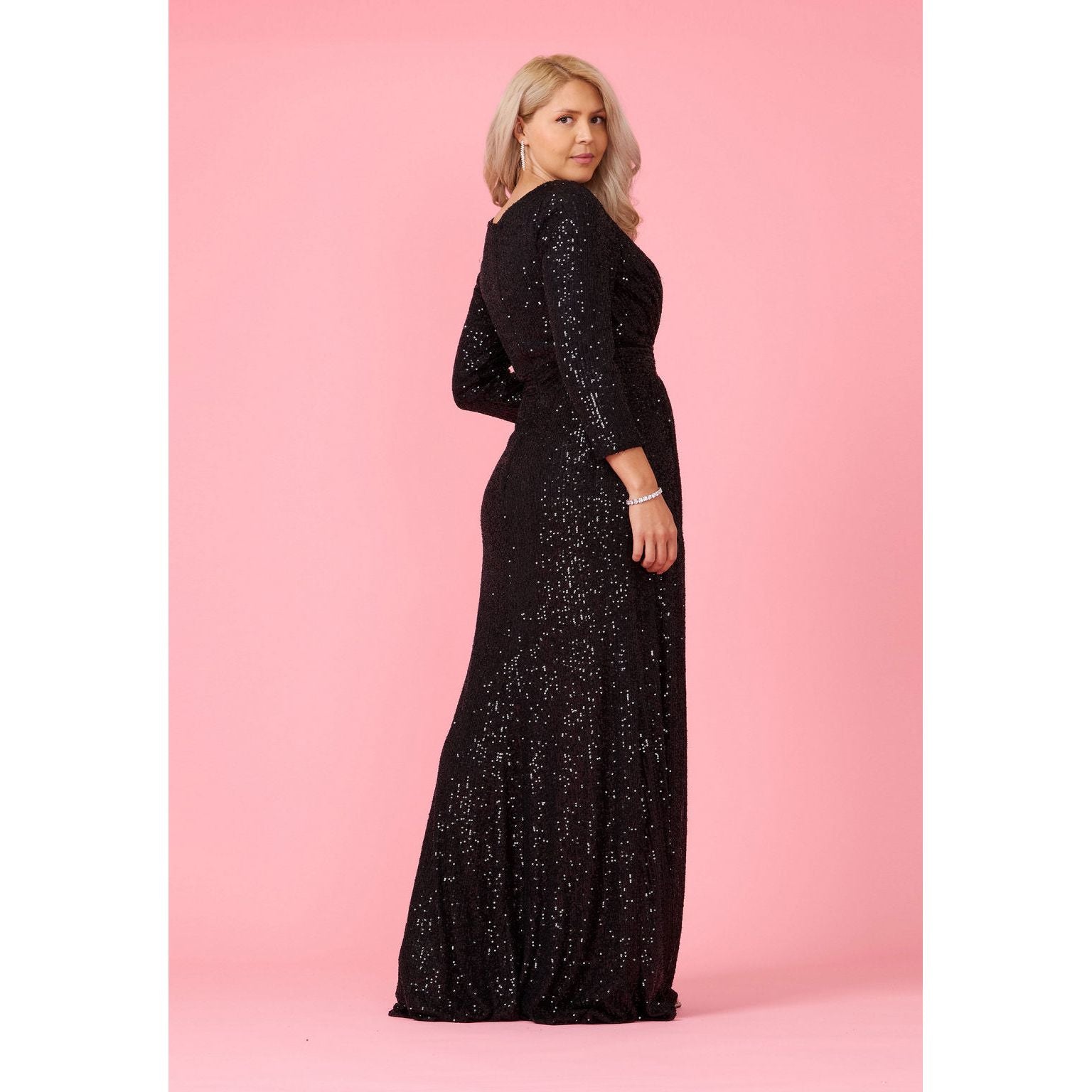 Sequin Long Sleeve Dress