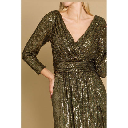 Sequin Long Sleeve Dress