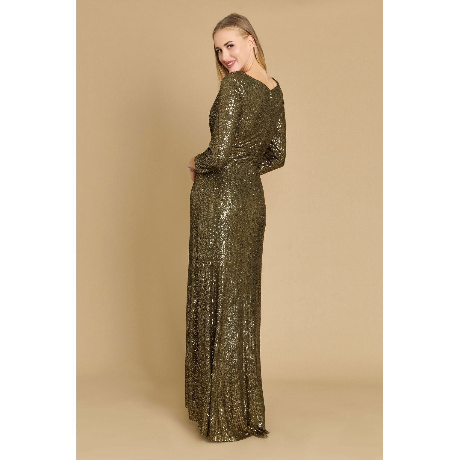 Sequin Long Sleeve Dress