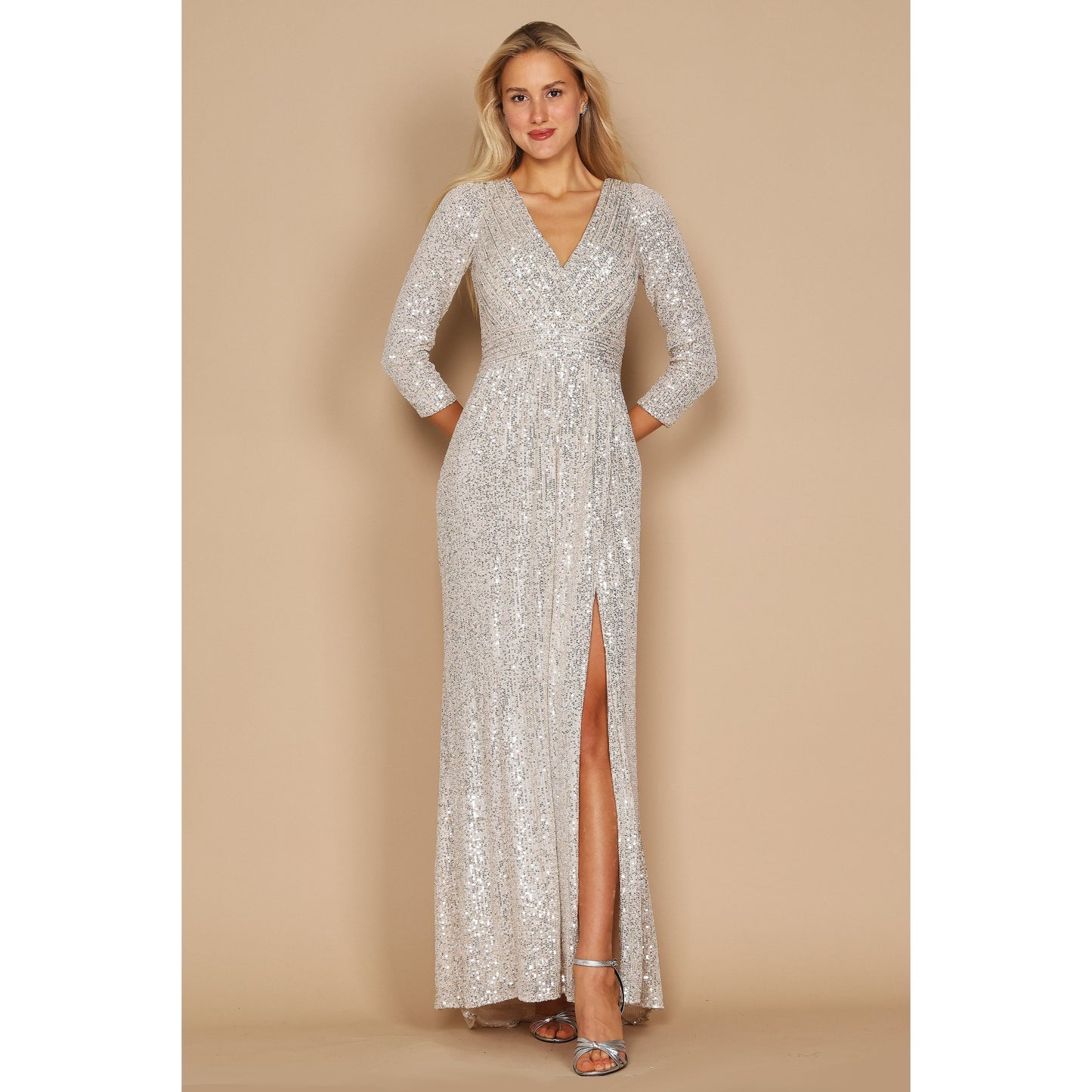 Sequin Long Sleeve Dress