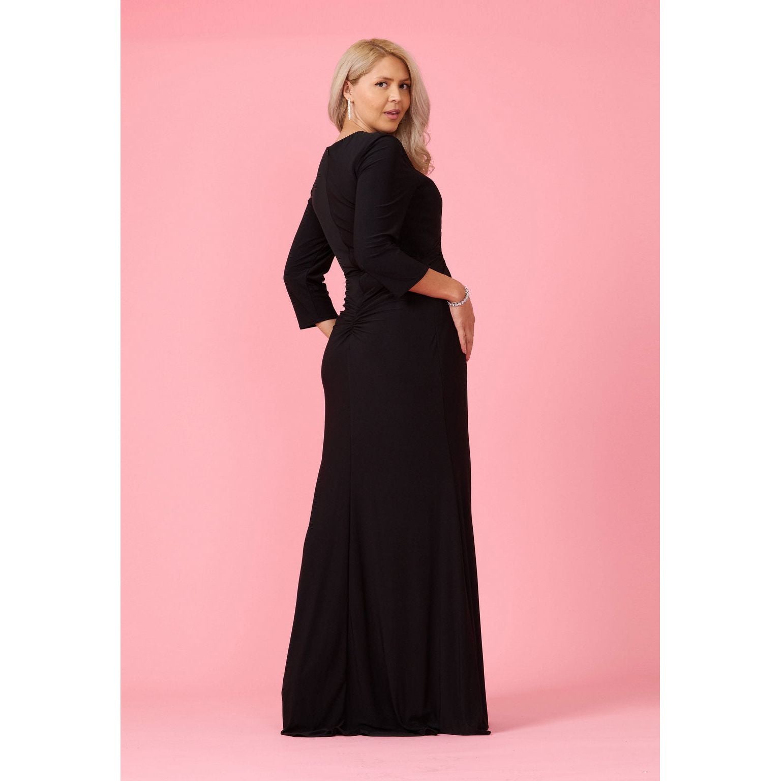 Formal Long Sleeve Stretch Evening Dress