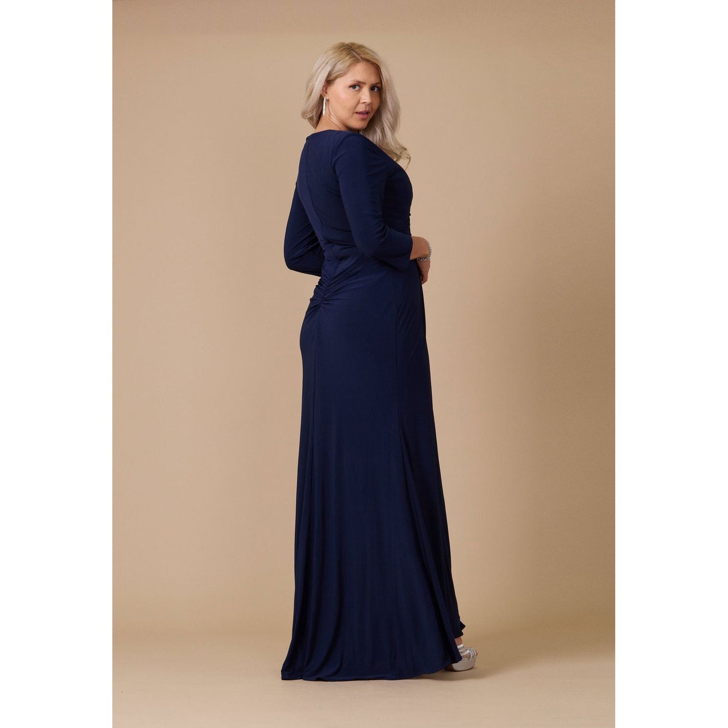 Formal Long Sleeve Stretch Evening Dress