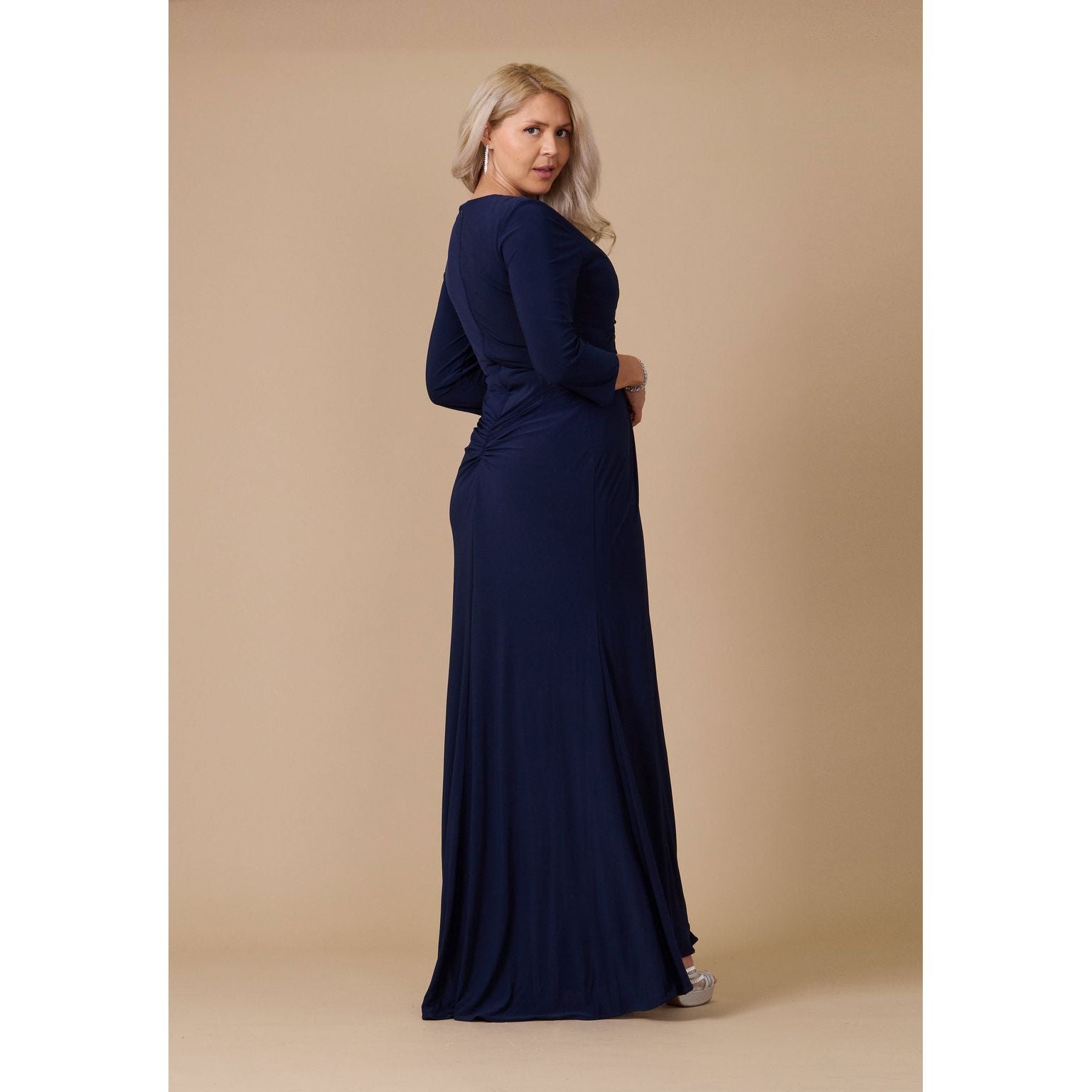 Formal Long Sleeve Stretch Evening Dress