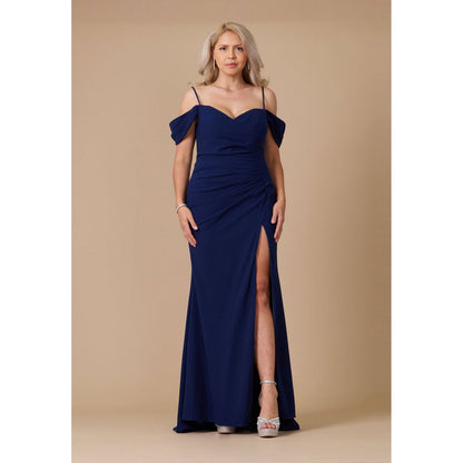 Long Formal Off The Shoulder Wrap Dress