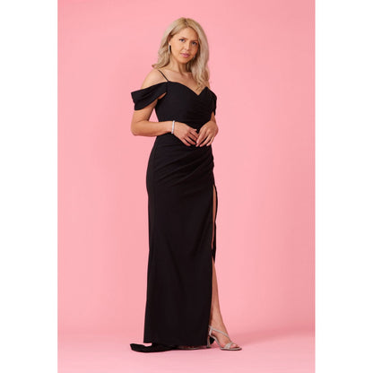 Long Formal Off The Shoulder Wrap Dress