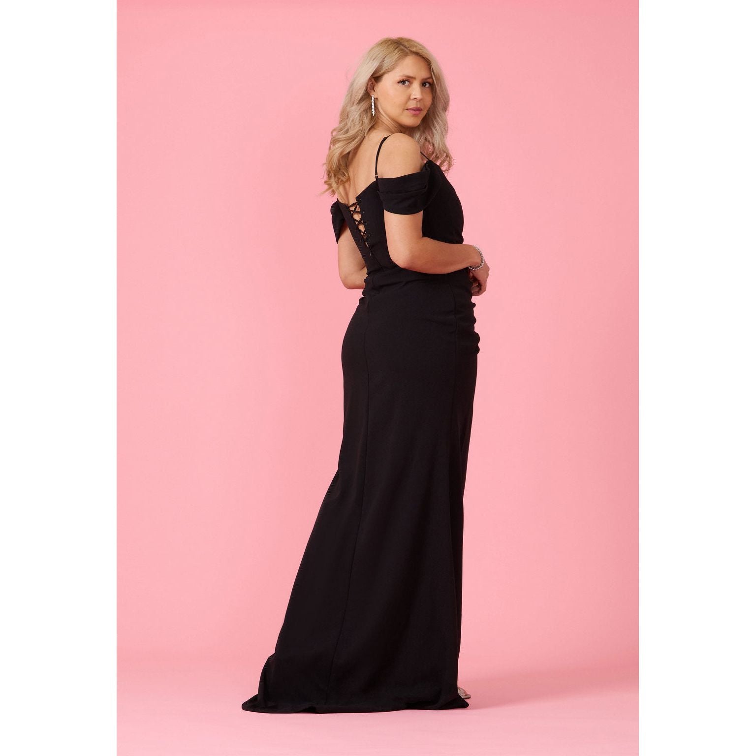 Long Formal Off The Shoulder Wrap Dress