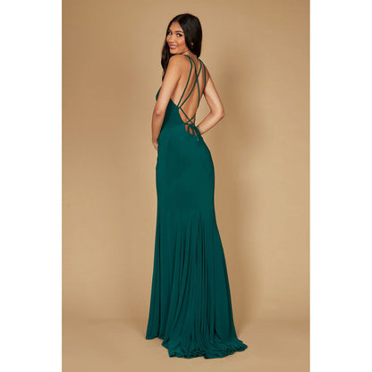 Long Fitted Jersey Prom Dress