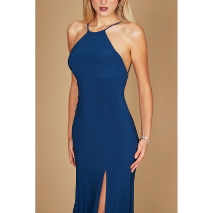 Long Fitted Jersey Prom Dress
