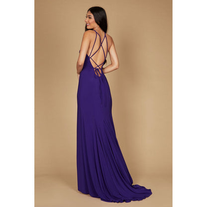 Long Fitted Jersey Prom Dress