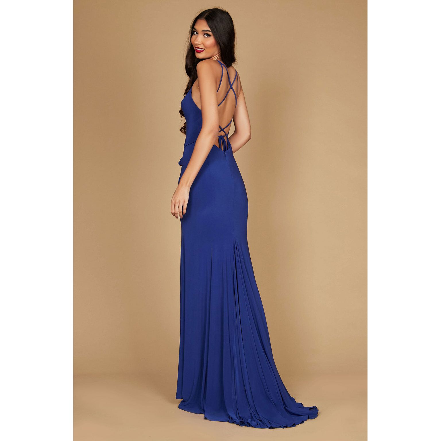 Long Fitted Jersey Prom Dress