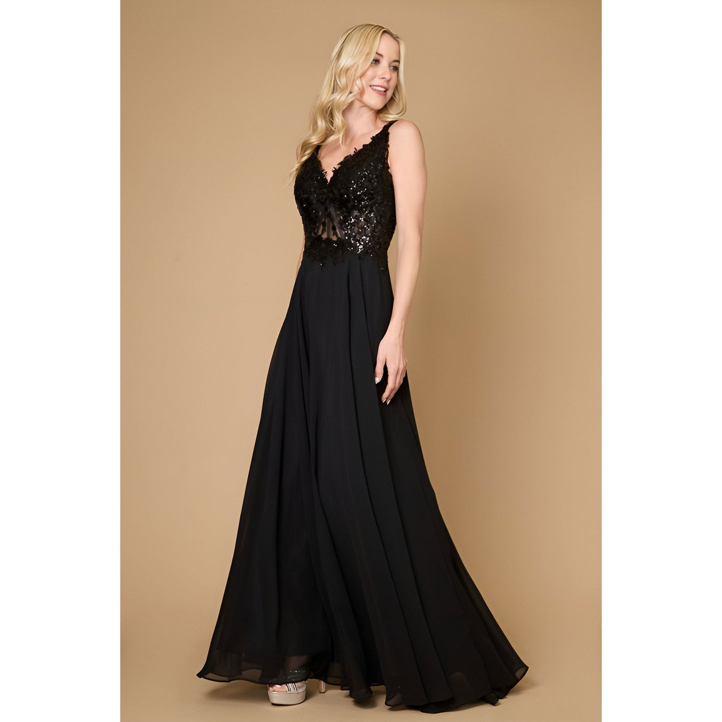 Long Thick Strap Formal Dress