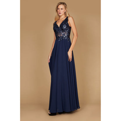 Long Thick Strap Formal Dress