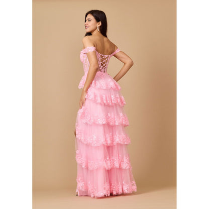 Long Sequin Corset Prom Dress